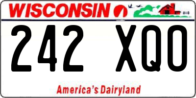 WI license plate 242XQO