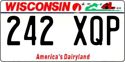 WI license plate 242XQP