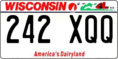 WI license plate 242XQQ