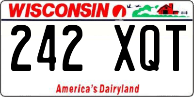 WI license plate 242XQT