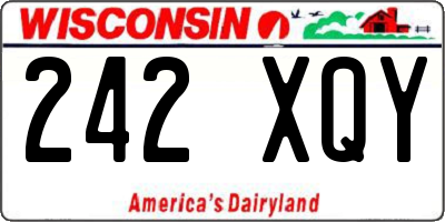 WI license plate 242XQY