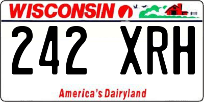 WI license plate 242XRH