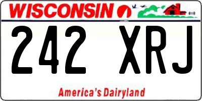 WI license plate 242XRJ