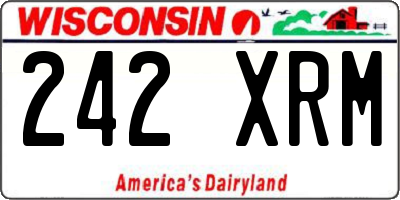 WI license plate 242XRM