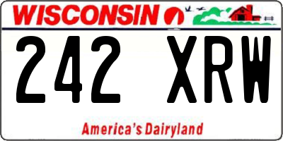 WI license plate 242XRW