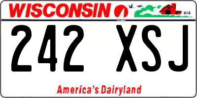 WI license plate 242XSJ
