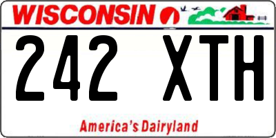 WI license plate 242XTH