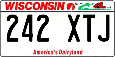 WI license plate 242XTJ