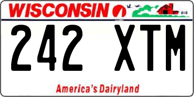 WI license plate 242XTM