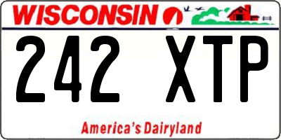 WI license plate 242XTP