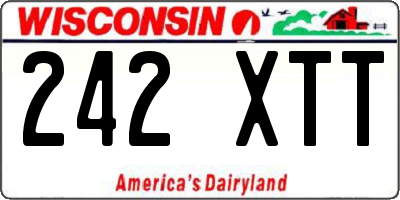 WI license plate 242XTT
