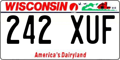 WI license plate 242XUF