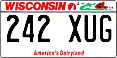 WI license plate 242XUG