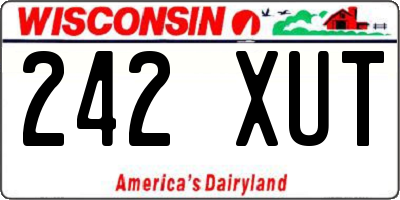 WI license plate 242XUT
