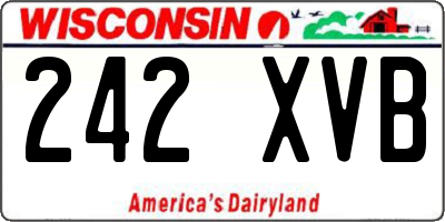 WI license plate 242XVB