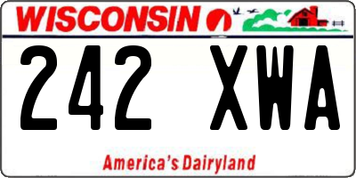 WI license plate 242XWA