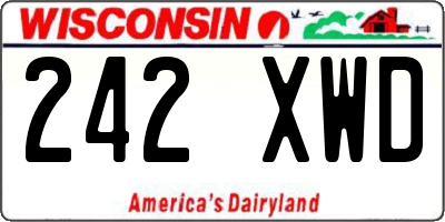 WI license plate 242XWD