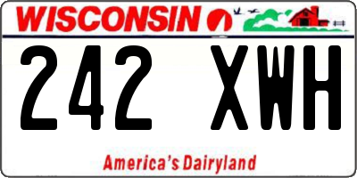 WI license plate 242XWH