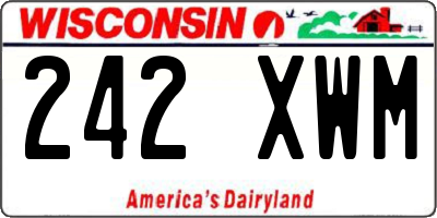 WI license plate 242XWM