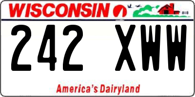 WI license plate 242XWW