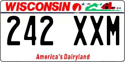 WI license plate 242XXM