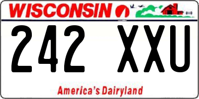 WI license plate 242XXU