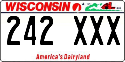 WI license plate 242XXX