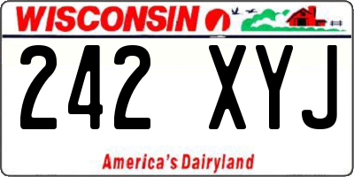 WI license plate 242XYJ