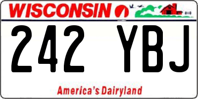 WI license plate 242YBJ