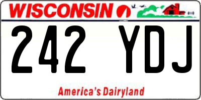 WI license plate 242YDJ
