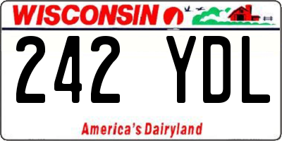 WI license plate 242YDL