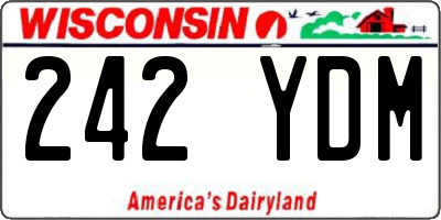 WI license plate 242YDM