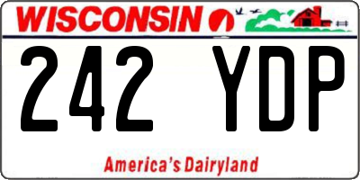 WI license plate 242YDP