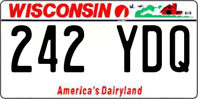 WI license plate 242YDQ