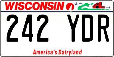 WI license plate 242YDR