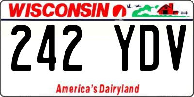 WI license plate 242YDV