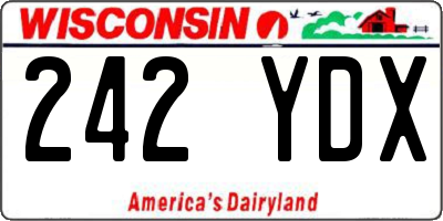 WI license plate 242YDX