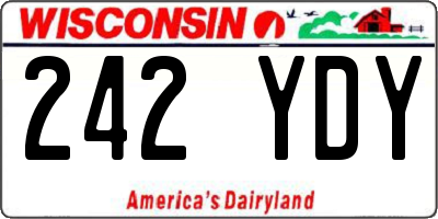 WI license plate 242YDY