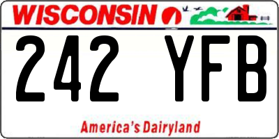 WI license plate 242YFB