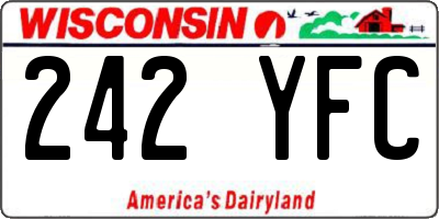 WI license plate 242YFC