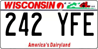 WI license plate 242YFE