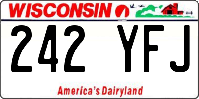 WI license plate 242YFJ