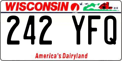 WI license plate 242YFQ