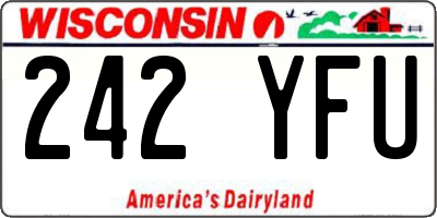 WI license plate 242YFU