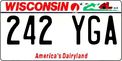 WI license plate 242YGA