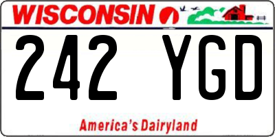 WI license plate 242YGD