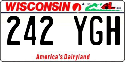 WI license plate 242YGH