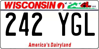 WI license plate 242YGL