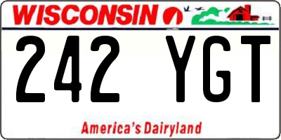 WI license plate 242YGT