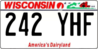 WI license plate 242YHF